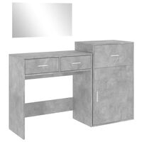 vidaXL 3 Piece Dressing Table Set Concrete Grey Engineered Wood