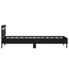 vidaXL Bed Frame without Mattress with Headboard Black 75x190 cm Small Single