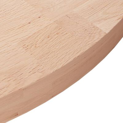 vidaXL Round Table Top Ø60x4 cm Untreated Solid Wood Oak