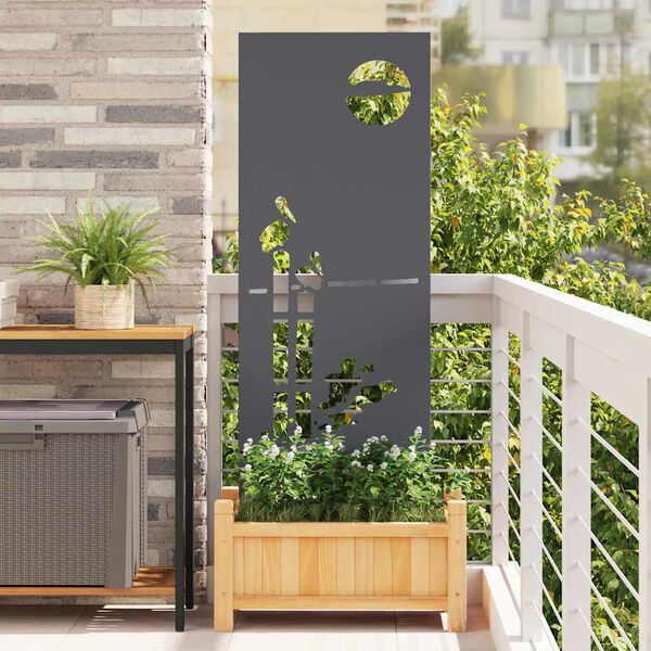 vidaXL Garden Privacy Screen Anthracite 50 x 140 cm Cold-rolled steel