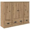 vidaXL Highboard with Drawer 3 pcs Artisan Oak Engineered Wood
