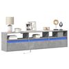 vidaXL TV Wall Cabinet with LED Concrete Grey 180x31x45 cm