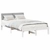 vidaXL Bed frame White and light grey 120 x 200 cm Solid pine wood