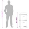 vidaXL Shoe Cabinet White 50x28x98 cm Paulownia Wood