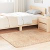 vidaXL Shaggy Rug High Pile NAVARRA Beige 120x120 cm Polyester
