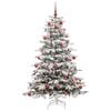vidaXL Artificial Hinged Christmas Tree White 180 cm PE and PVC