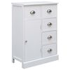 vidaXL Sideboard with 10 Drawers White 113x30x79 cm Wood