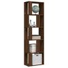 vidaXL Book Cabinet Brown Oak 45x24x160 cm Engineered Wood