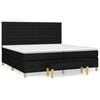 vidaXL Box Spring Bed with Mattress Black 200x200 cm Fabric