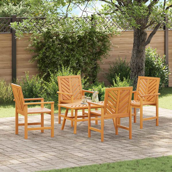 vidaXL Garden Lounge Set 5 pcs Brown Solid Acacia Wood