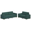 vidaXL Sofa 2 pcs Green 221 x 80 x 80 cm Fabric