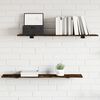 vidaXL Wall Shelves 4 pcs Smoked Oak 100x20x1.5 cm Engineered Wood