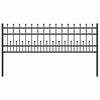 vidaXL Spike Ring Fence HORST 200 x 110 cm Powder-Coated Steel Black