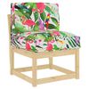 vidaXL Pallet Cushion for Backrest Floral Multicolour 50 x 40 x 12 cm