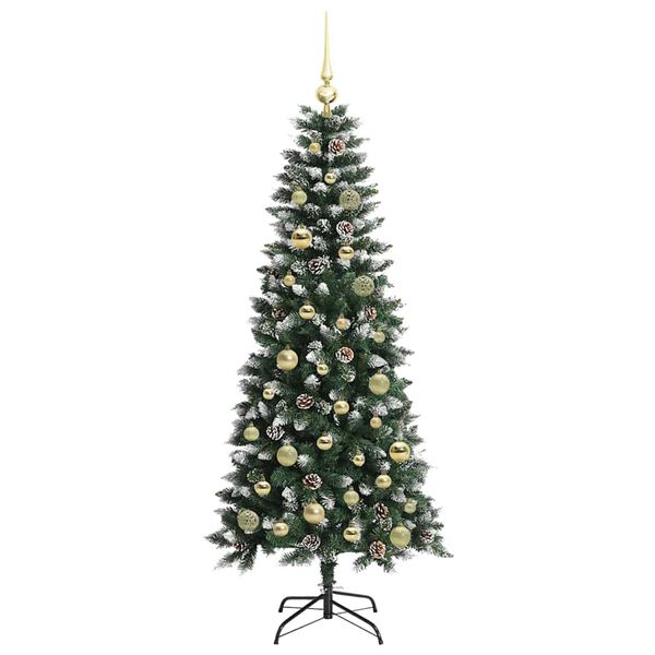 vidaXL Artificial Christmas Tree with 150 LEDs with Stand Green 150 cm