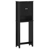 vidaXL Over-the-Toilet Storage "BERG" Black 60x27x164,5 cm Solid Wood