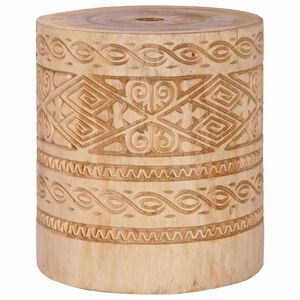 vidaXL Parasol Base 28.05 kg Natural Solid Wood Cylindrical