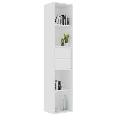 vidaXL Book Cabinet White 36x30x171 cm Chipboard