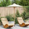vidaXL Garden Parasol Cream white 150 x 150 x 210 cm Bamboo