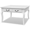 vidaXL vidaXL Coffee Table with 4 Drawers White