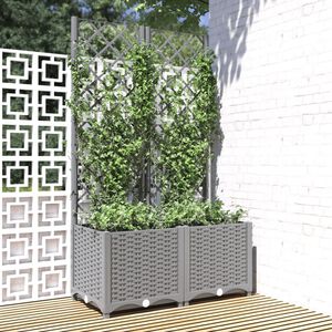 vidaXL Garden Planter Light Grey 80 x 40 x 136 cm