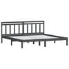 vidaXL Bed Frame without Mattress Grey Solid Wood 200x200 cm (810039+814116)