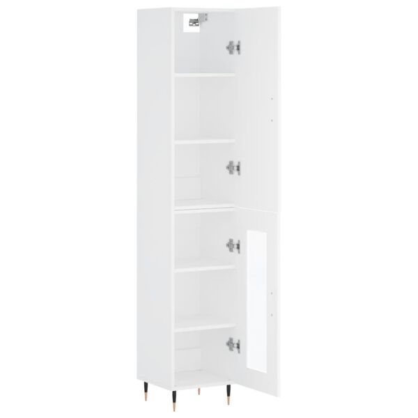 vidaXL Highboard White 34.5x34x180 cm Engineered Wood