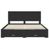 vidaXL Bed Frame Black and Silver 200 x 200 cm Engineered Wood