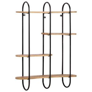 vidaXL Wall Shelf 90x20x116.5&nbsp;cm Solid Rough Wood Mango
