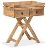 vidaXL Side Table Solid Mango Wood 65x40x76 cm