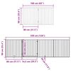 vidaXL Dog Gate with Door Foldable 10 Panels Black 800 cm Poplar Wood