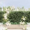 vidaXL Wedding Arch White 220 x 45 x 200 cm Steel