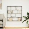 vidaXL Wall Cube Shelf 12 Compartments Grey Sonoma Engineered Wood
