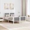 vidaXL Bed Frame Light Grey 120 x 190 cm Solid Pine Wood