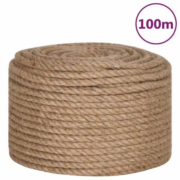 vidaXL Rope 100% Jute 10 mm 100 m