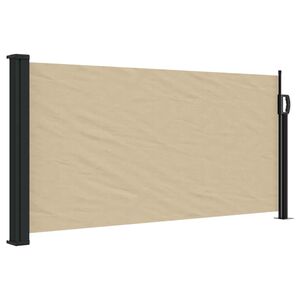 vidaXL Retractable Side Awning Beige 100x500 cm
