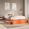vidaXL Bed Frame without Mattress with Drawers Wax Brown 160x200 cm Solid Wood Pine