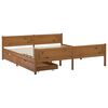 vidaXL Bed Frame without Mattress Honey Brown Solid Wood 180x200 cm Super King (322115+321987)