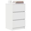 vidaXL Bedside Cabinet with 3 Drawers White 39x35x65 cm