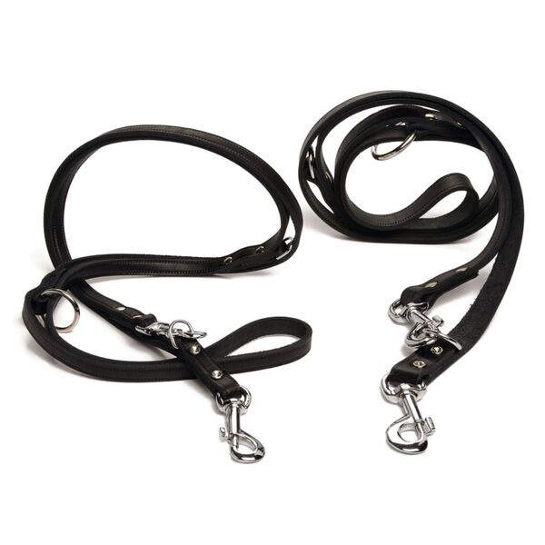 Beeztees Training Leash Leather Black 200x1.2 cm 736391