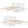 vidaXL Bed Frame without Mattress White 160x200 cm Solid Wood Pine