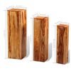 vidaXL 3 Piece Plant Stands Solid Acacia Wood Brown