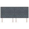 vidaXL Headboard with Headboard Dark Grey 200 cm Faux Leather