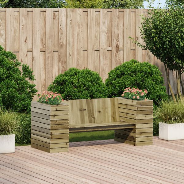 vidaXL Planter Bench 167.5x60x65 cm Impregnated Wood Pine