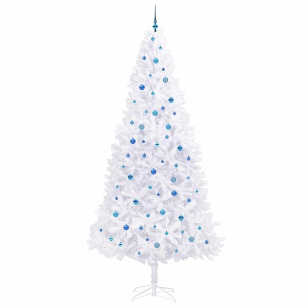 vidaXL Artificial Christmas Tree with Stand White 300 cm PVC and Steel
