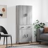 vidaXL Highboard Grey Sonoma 69.5x34x180 cm Engineered Wood
