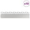 vidaXL Lawn Edgings 10 pcs Silver 103 x 0.05 x 22 cm Stainless Steel