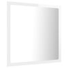 vidaXL LED Bathroom Mirror High Gloss White 40x8.5x37 cm Acrylic