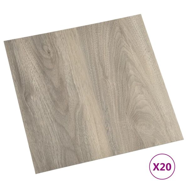 vidaXL Self-adhesive Flooring Planks 20 pcs PVC 1.86 m² Taupe