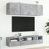 vidaXL 5 Piece TV Wall Units Concrete Grey Engineered Wood